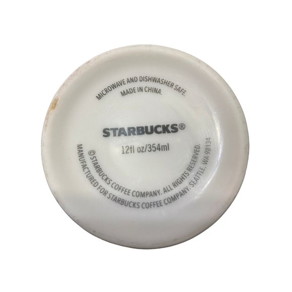 Starbucks Coffee Mug Classic Tall White Cup 12 oz Green Mermaid Logo 2015 - Picture 6 of 8